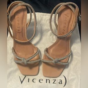 Vicenza Deena Crystal Heels, Never worn